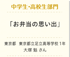 中学生・高校生部門