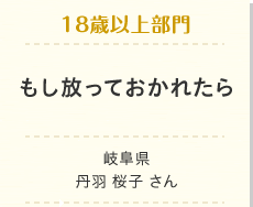 18歳以上部門